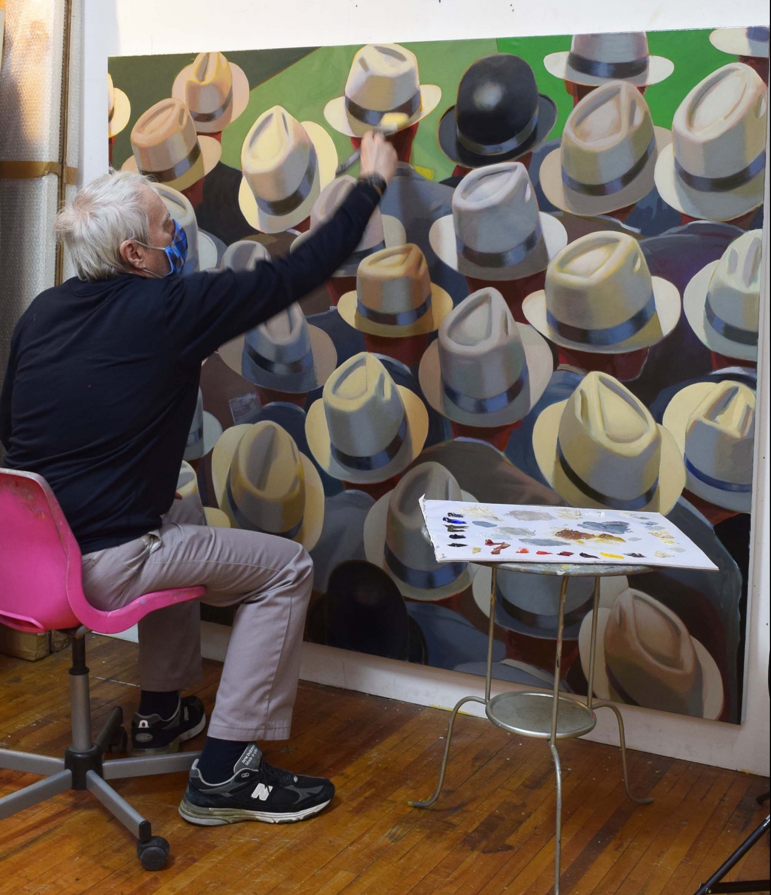 Image of Greg Painting in his studio
